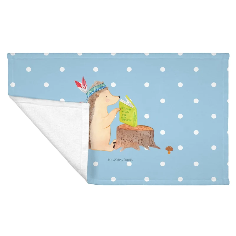 Handtuch Igel Federschmuck