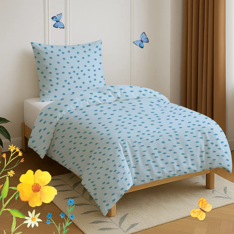 Bettwäsche Blaue Blaubeeren Muster