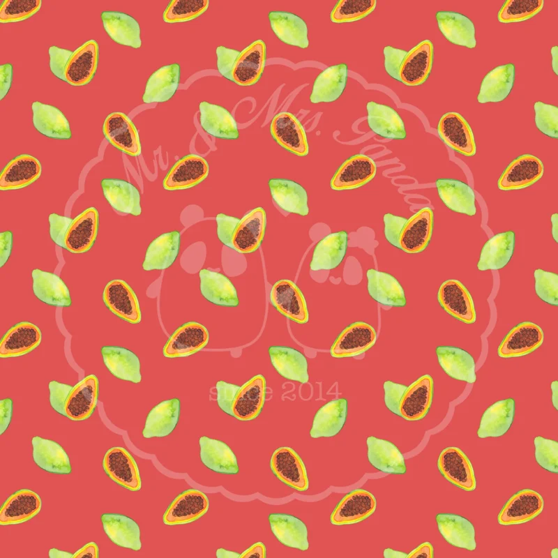 Bettwäsche Obst Papaya Muster