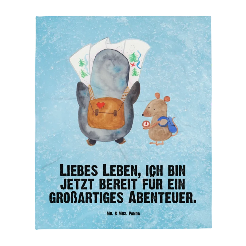 Babydecke Pinguin & Maus Wanderer