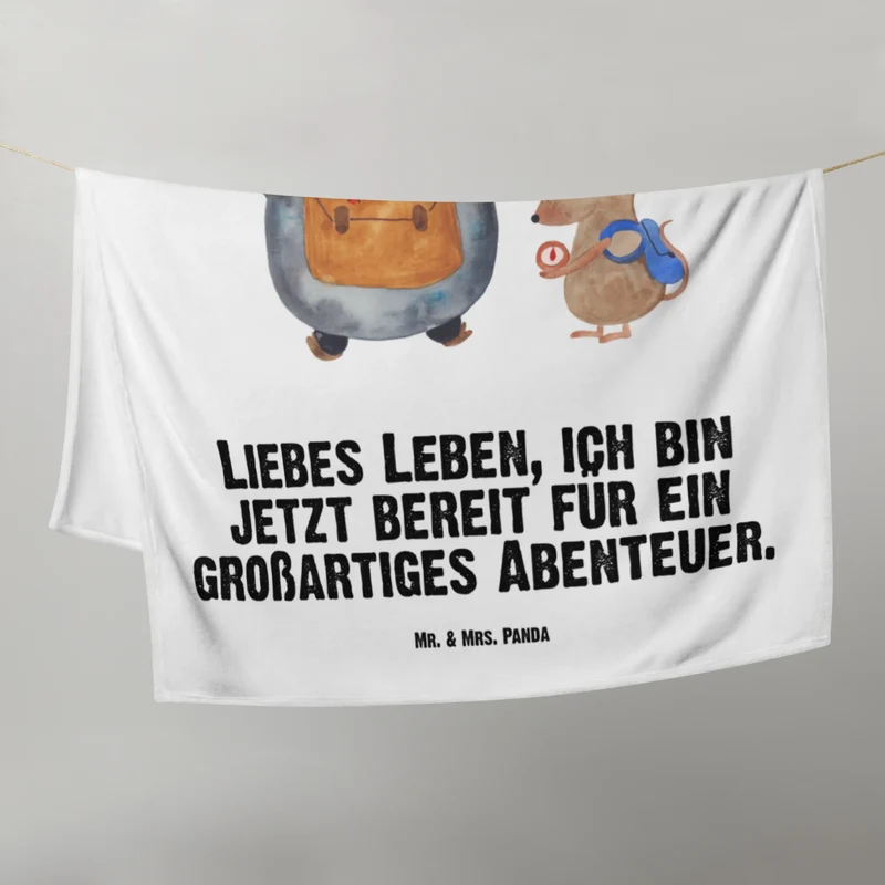 Babydecke Pinguin & Maus Wanderer