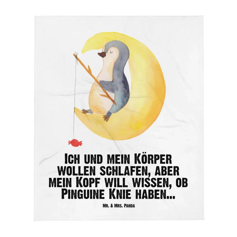 Babydecke Pinguin Mond