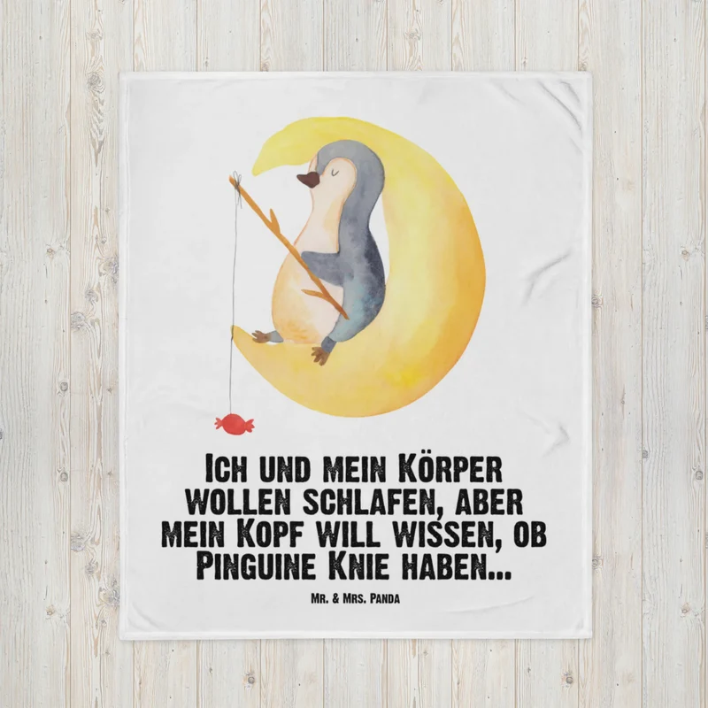 Babydecke Pinguin Mond