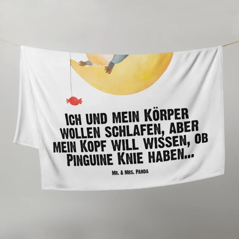 Babydecke Pinguin Mond