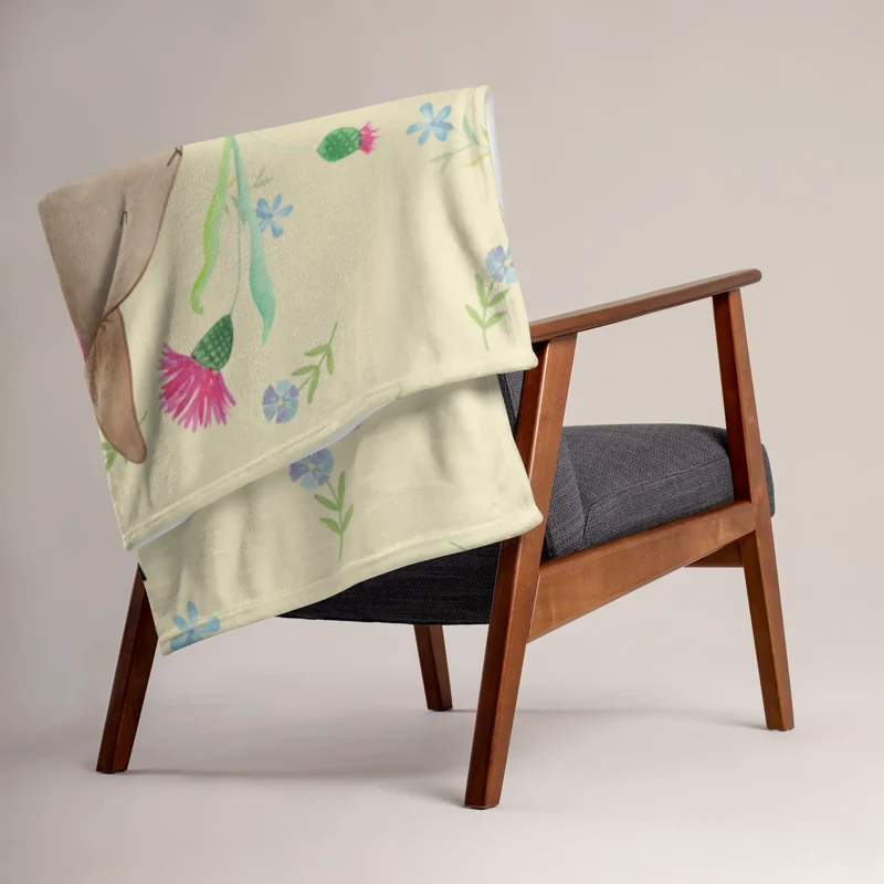 Babydecke Hase Sitzen
