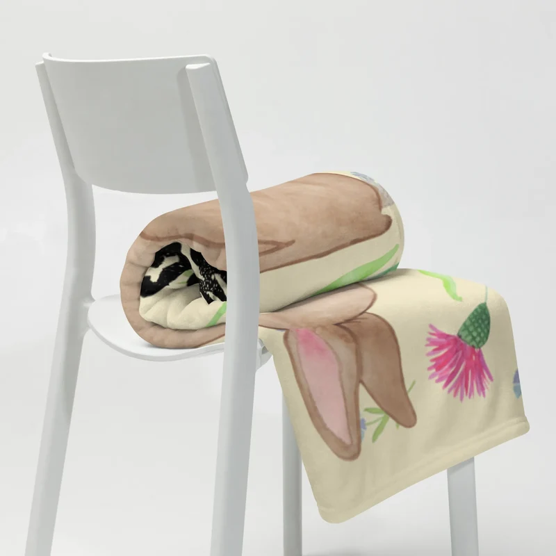 Babydecke Hase Sitzen