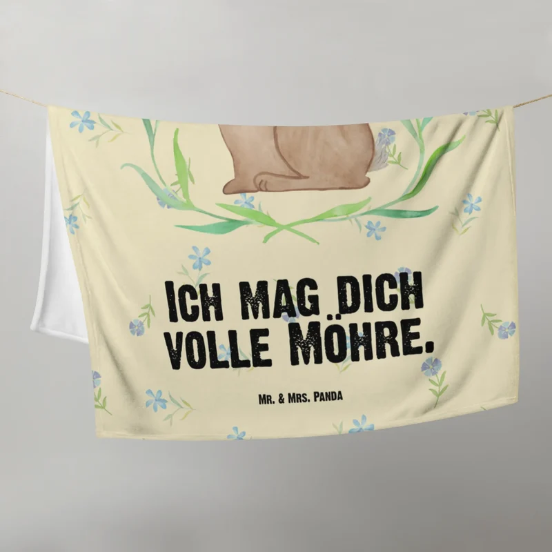 Babydecke Hase Sitzen