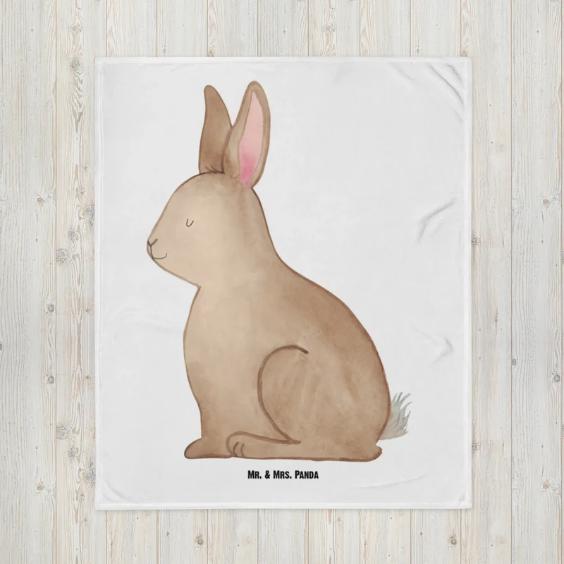 Babydecke Hase Sitzen