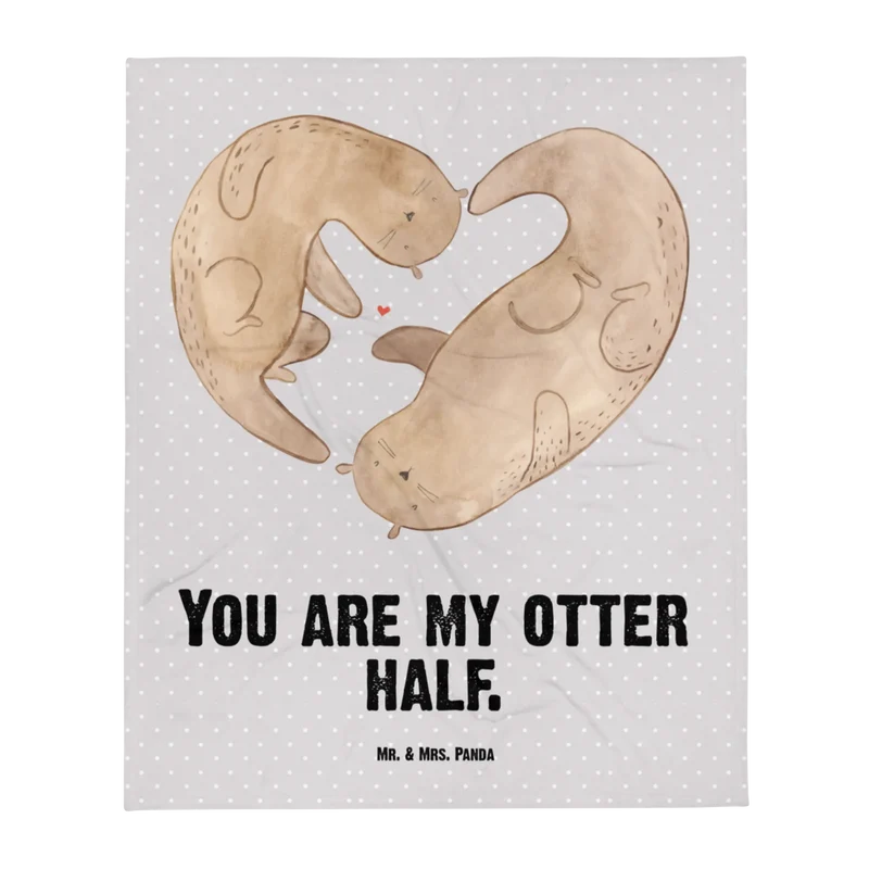 Babydecke Otter Herz