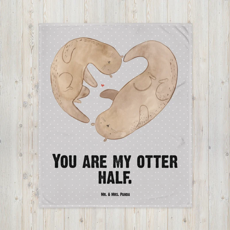 Babydecke Otter Herz