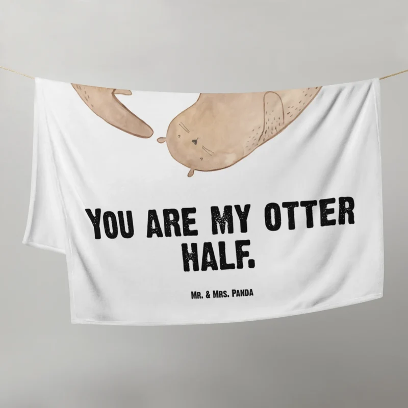Babydecke Otter Herz