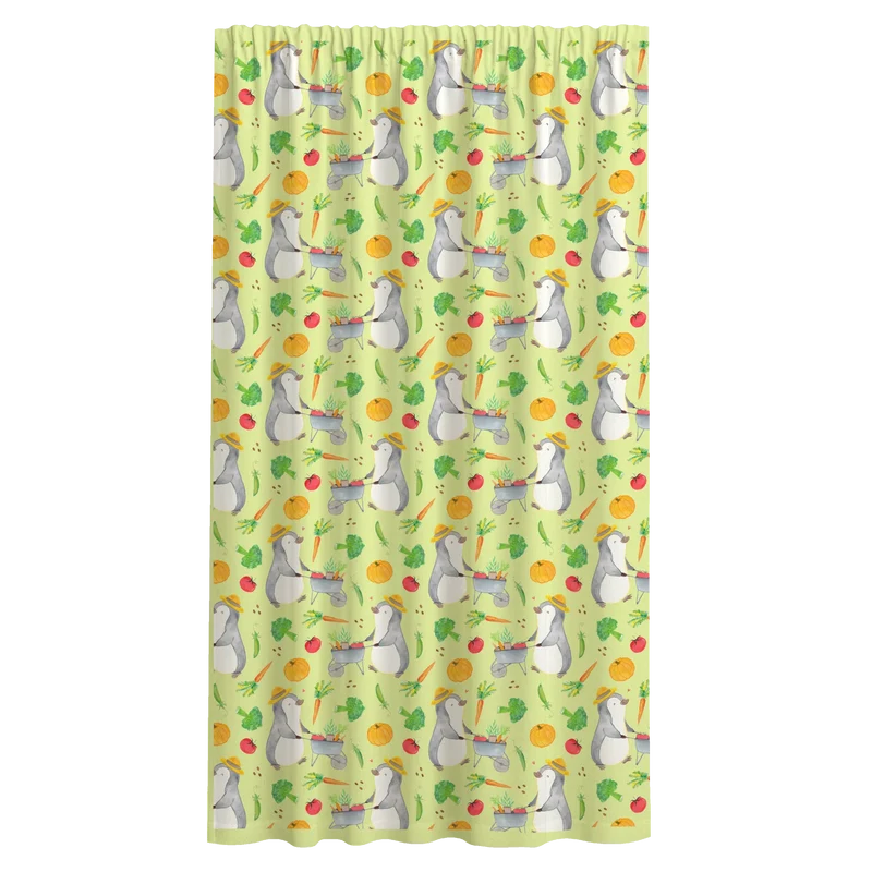 Vorhang Pinguin Gartenarbeit Muster