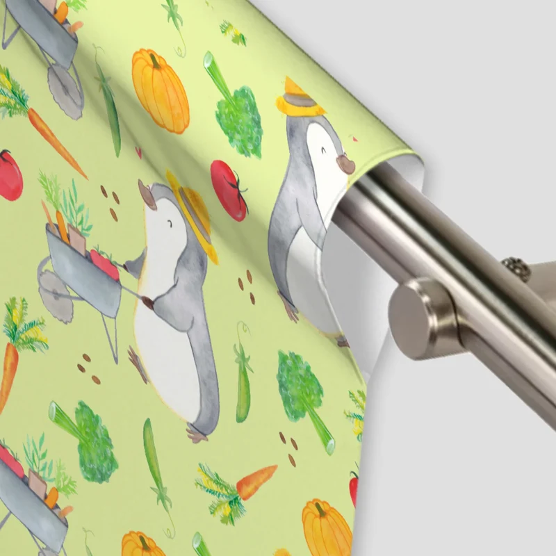 Vorhang Pinguin Gartenarbeit Muster