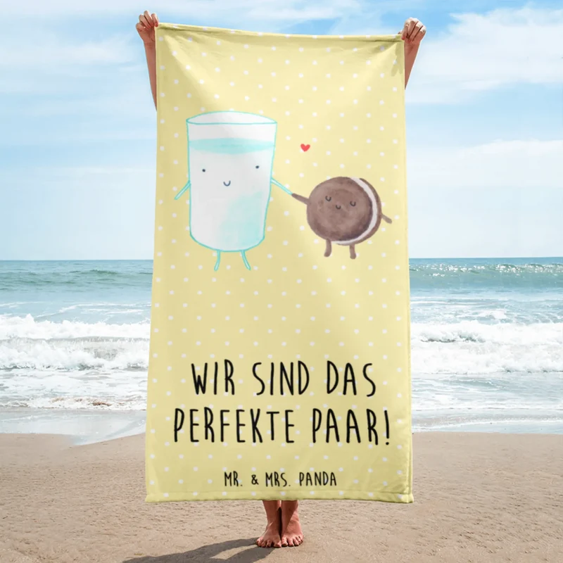 XL Badehandtuch Milch Keks