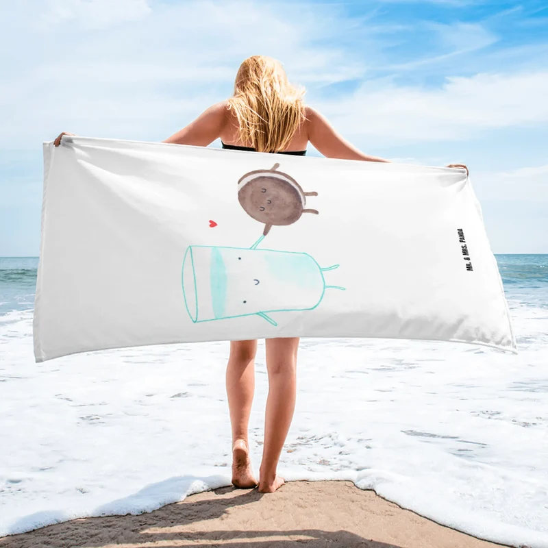 XL Badehandtuch Milch Keks