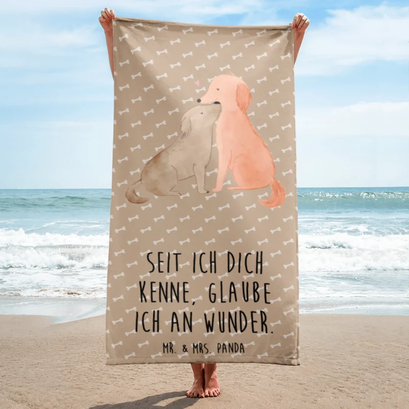 XL Badehandtuch Hunde Liebe