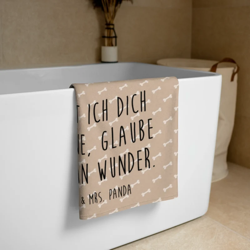 XL Badehandtuch Hunde Liebe