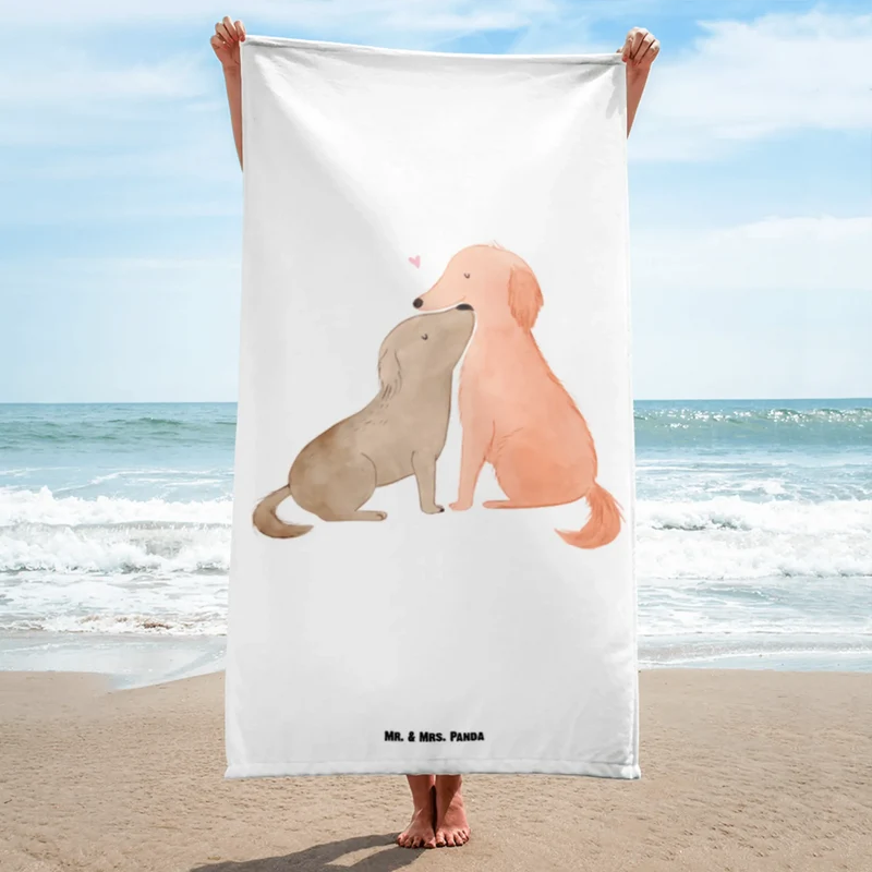 XL Badehandtuch Hunde Liebe