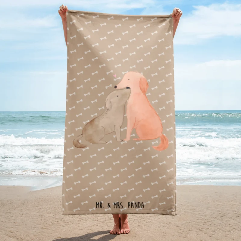 XL Badehandtuch Hunde Liebe