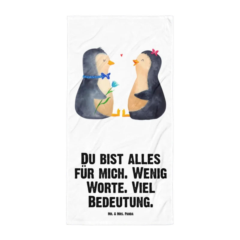 XL Badehandtuch Pinguin Pärchen