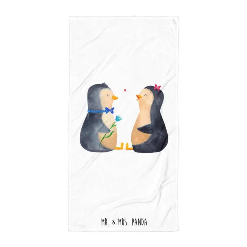 XL Badehandtuch Pinguin Pärchen