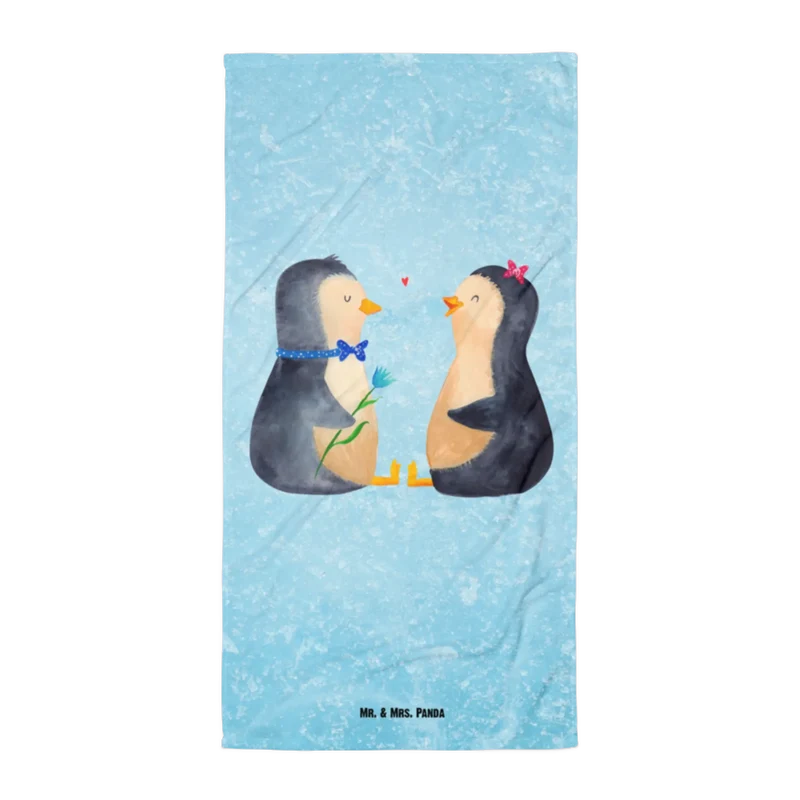 XL Badehandtuch Pinguin Pärchen