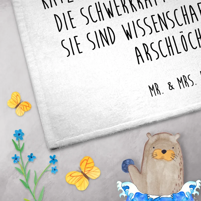Gästehandtuch Katze Wasserglas