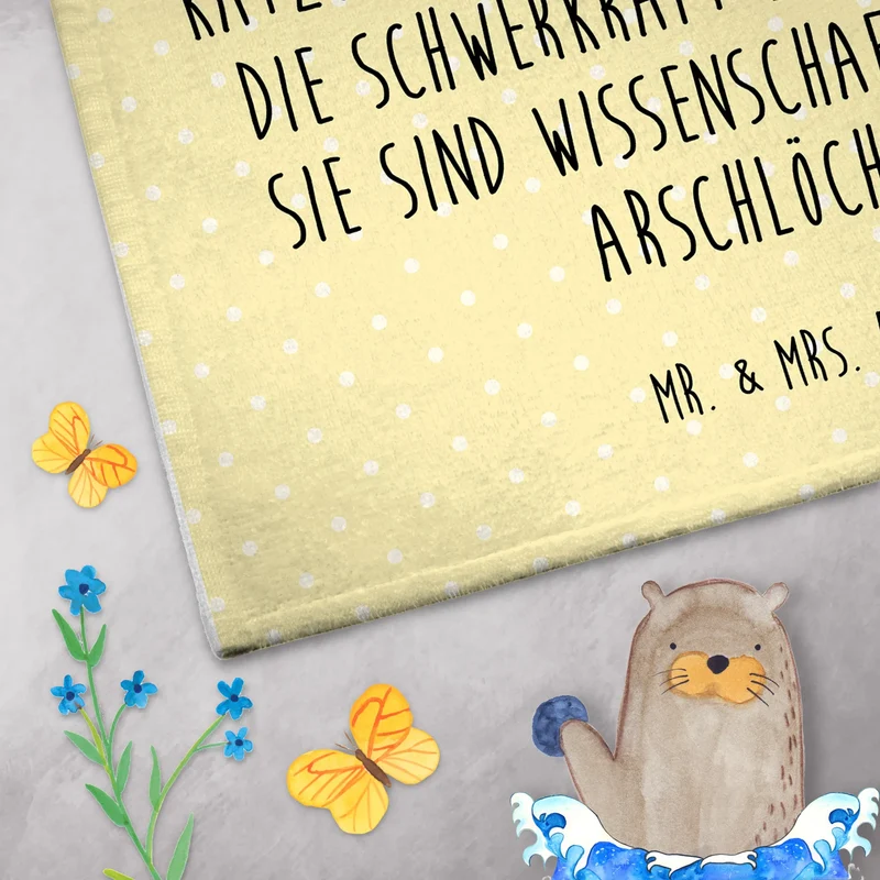 Gästehandtuch Katze Wasserglas