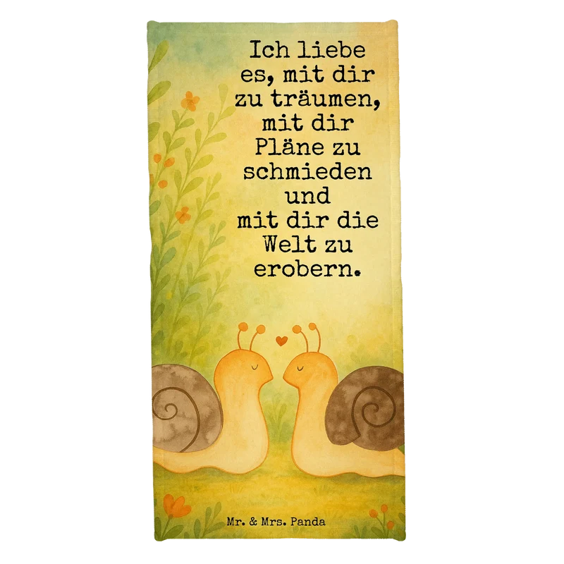 Badehandtuch Schnecken Liebe Design