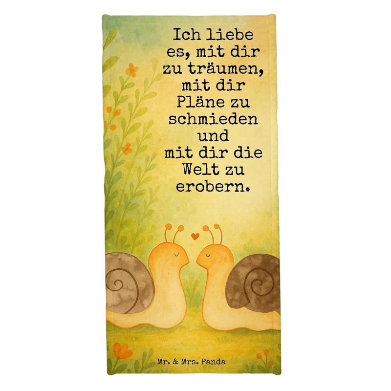 Badehandtuch Schnecken Liebe Design