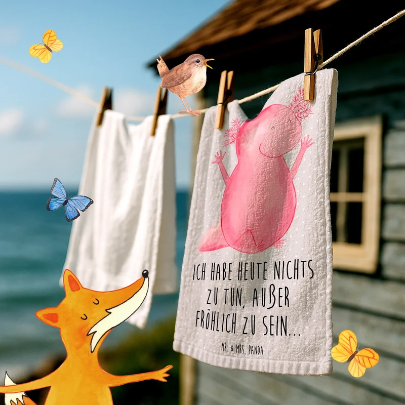 Gästehandtuch Axolotl Hurra