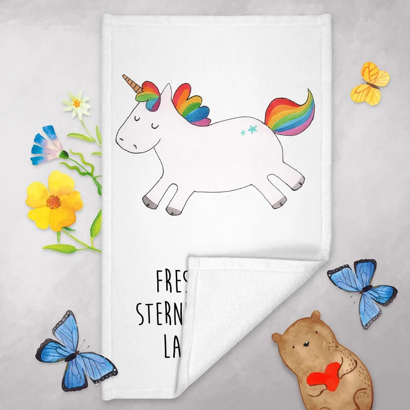 Gästehandtuch Einhorn Happy