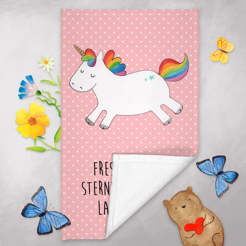 Gästehandtuch Einhorn Happy