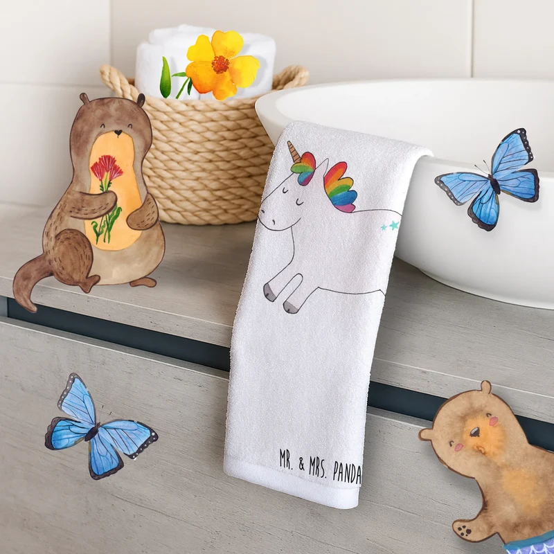 Gästehandtuch Einhorn Happy