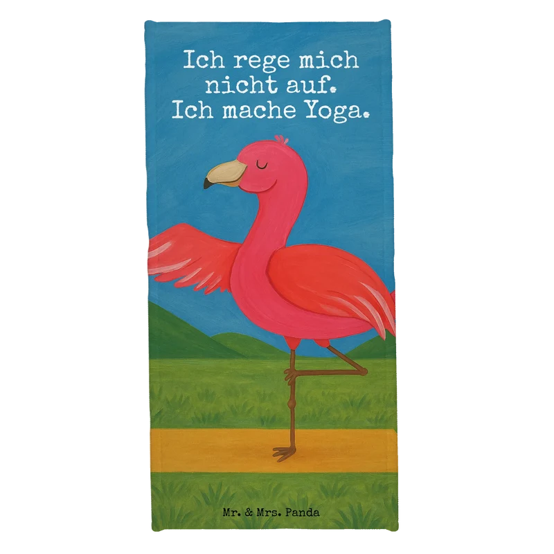 Badehandtuch Flamingo Yoga Design