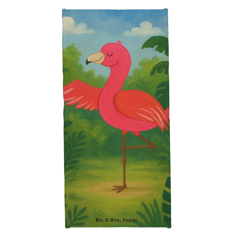 Badehandtuch Flamingo Yoga Design