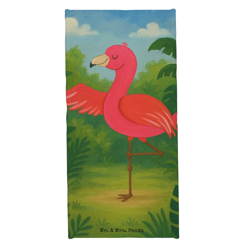 Badehandtuch Flamingo Yoga Design