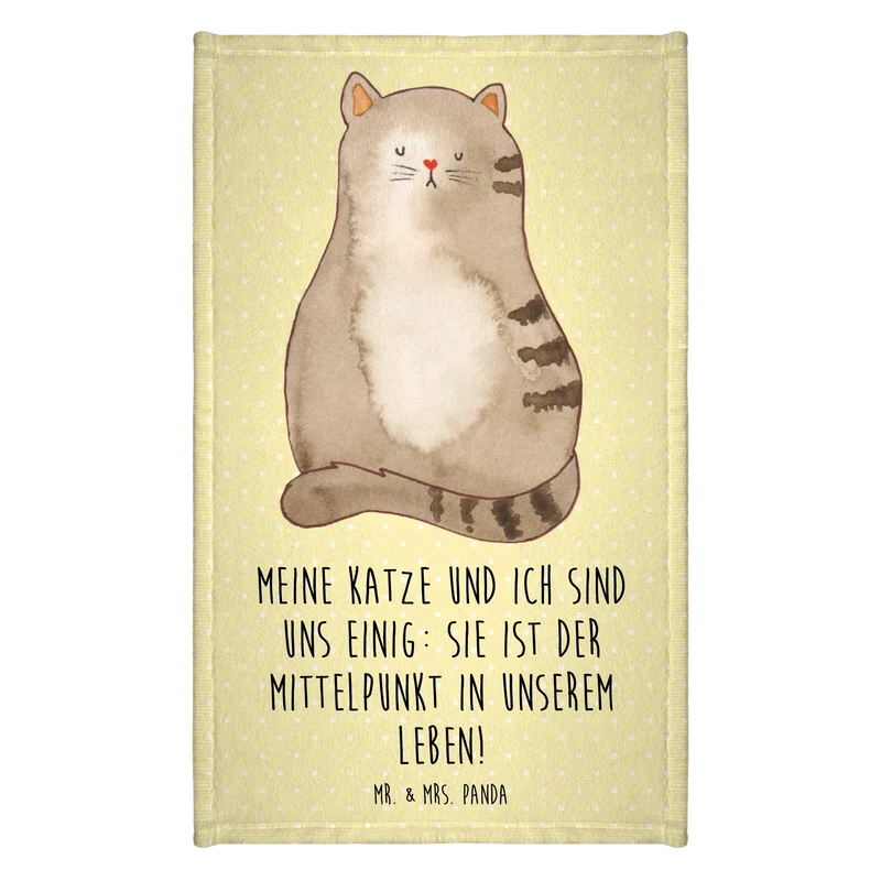 Gästehandtuch Katze Sitzen