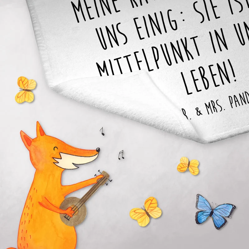 Gästehandtuch Katze Sitzen