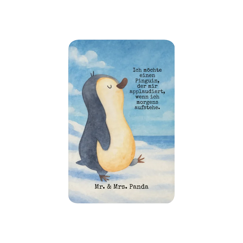 Sherpa Kuscheldecke Pinguin marschieren Design