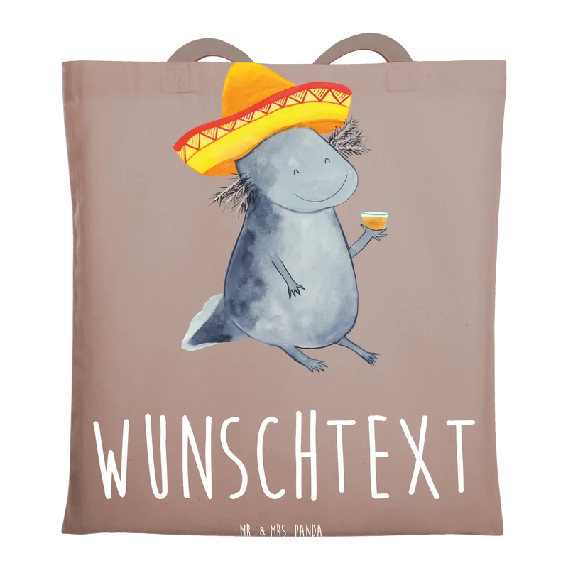 Personalisierte Foto Tragetasche Axolotl Tequila