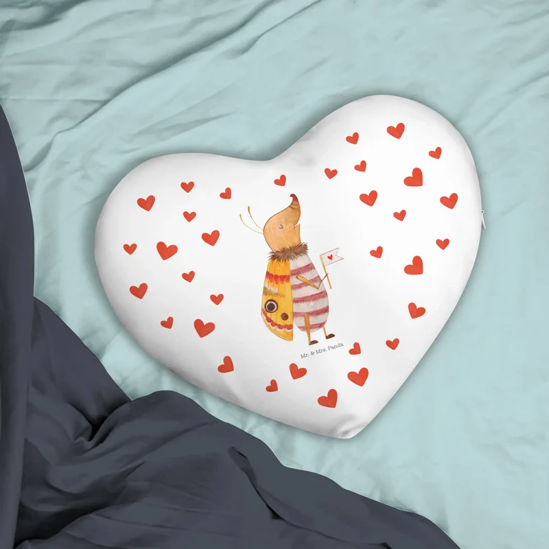Herzkissen Nachtfalter Fähnchen
