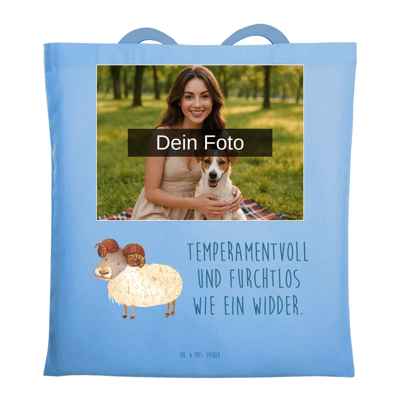 Personalisierte Foto Tragetasche Sternzeichen Widder