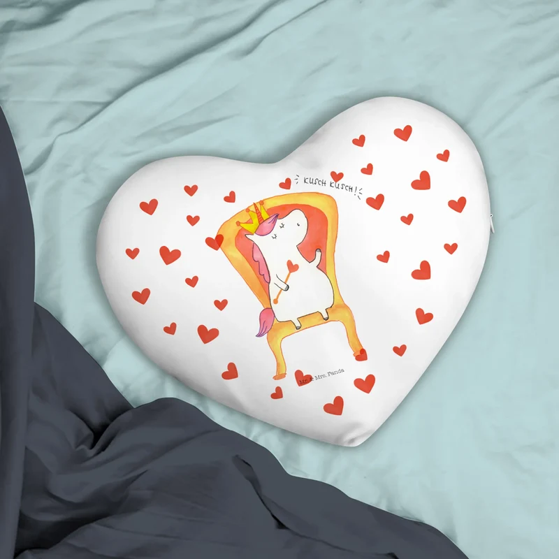 Herzkissen Einhorn Prinzessin