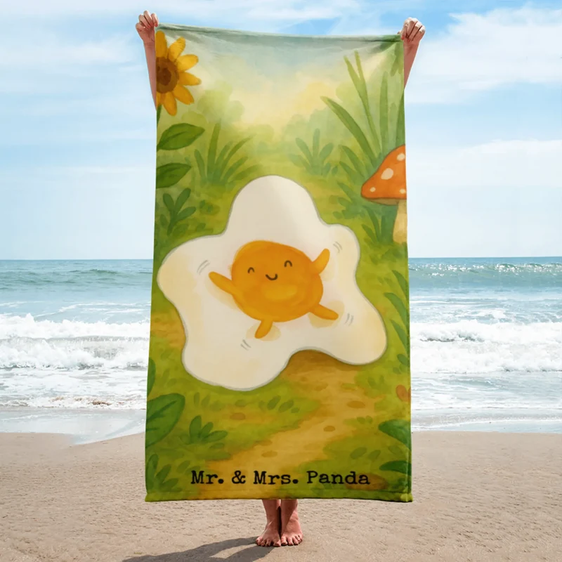 XL Badehandtuch Spiegelei Ei Design