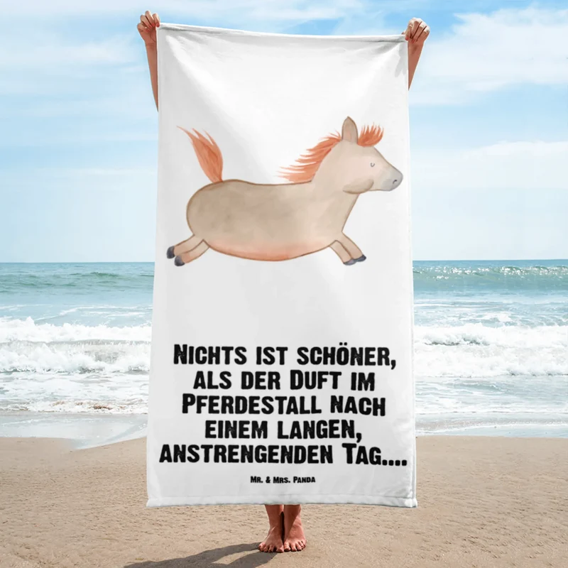 XL Badehandtuch Pferd Springen