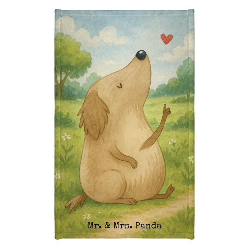 Gästehandtuch Hund Liebe Design