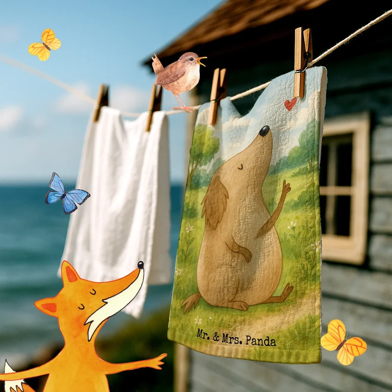 Gästehandtuch Hund Liebe Design