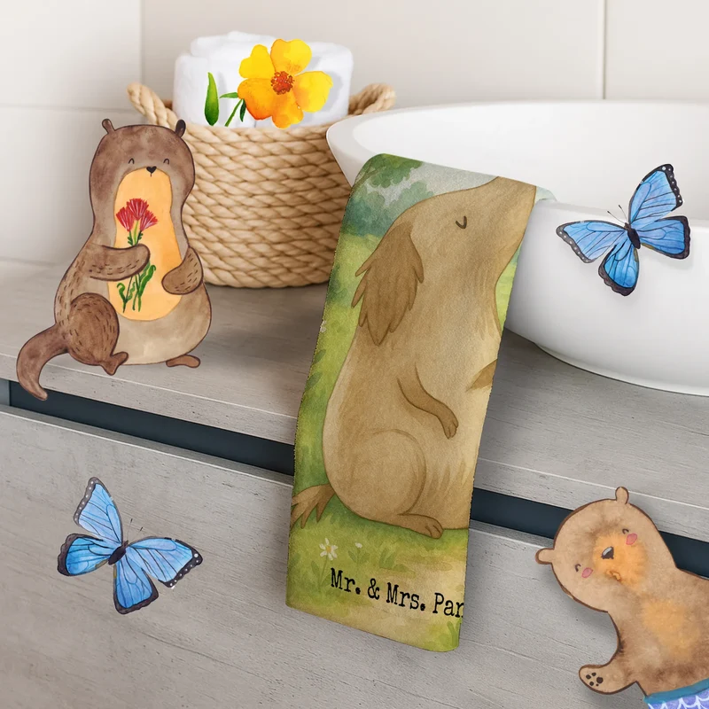 Gästehandtuch Hund Liebe Design