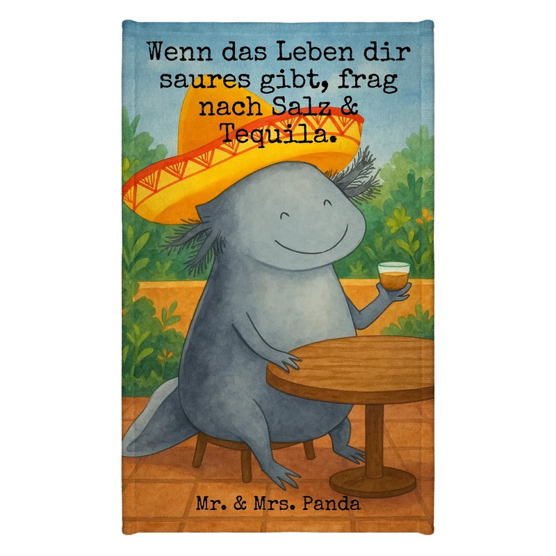 Gästehandtuch Axolotl Tequila Design